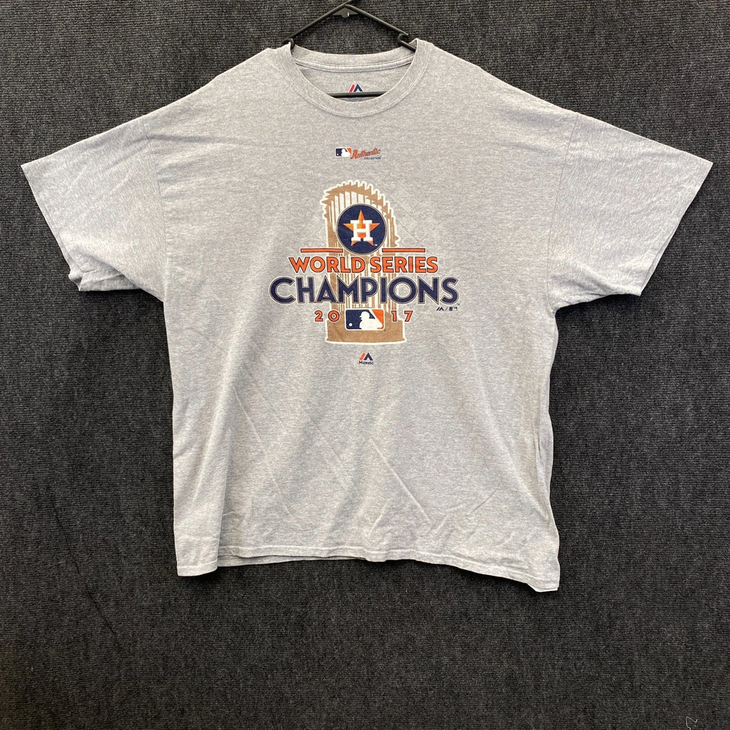 Houston Astros 2017 World Series Champions Mens 2XL T Shirt MLB Grey Sports