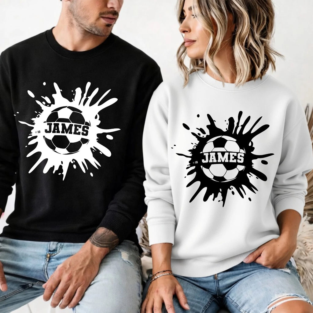 Personalised Football Jumper - Custom Name Shirt Sports Lover Gift Unisex Sweat