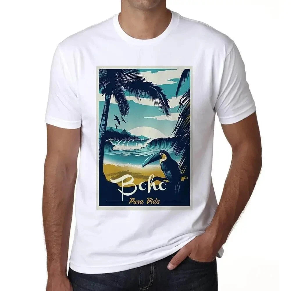Men's Boho Pura Vida Beach Print T-Shirt - Boho Pura Vida Beach