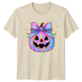 Iridescent Jack O Lantern Womens T-Shirt Iridescent Halloween Gift For Her