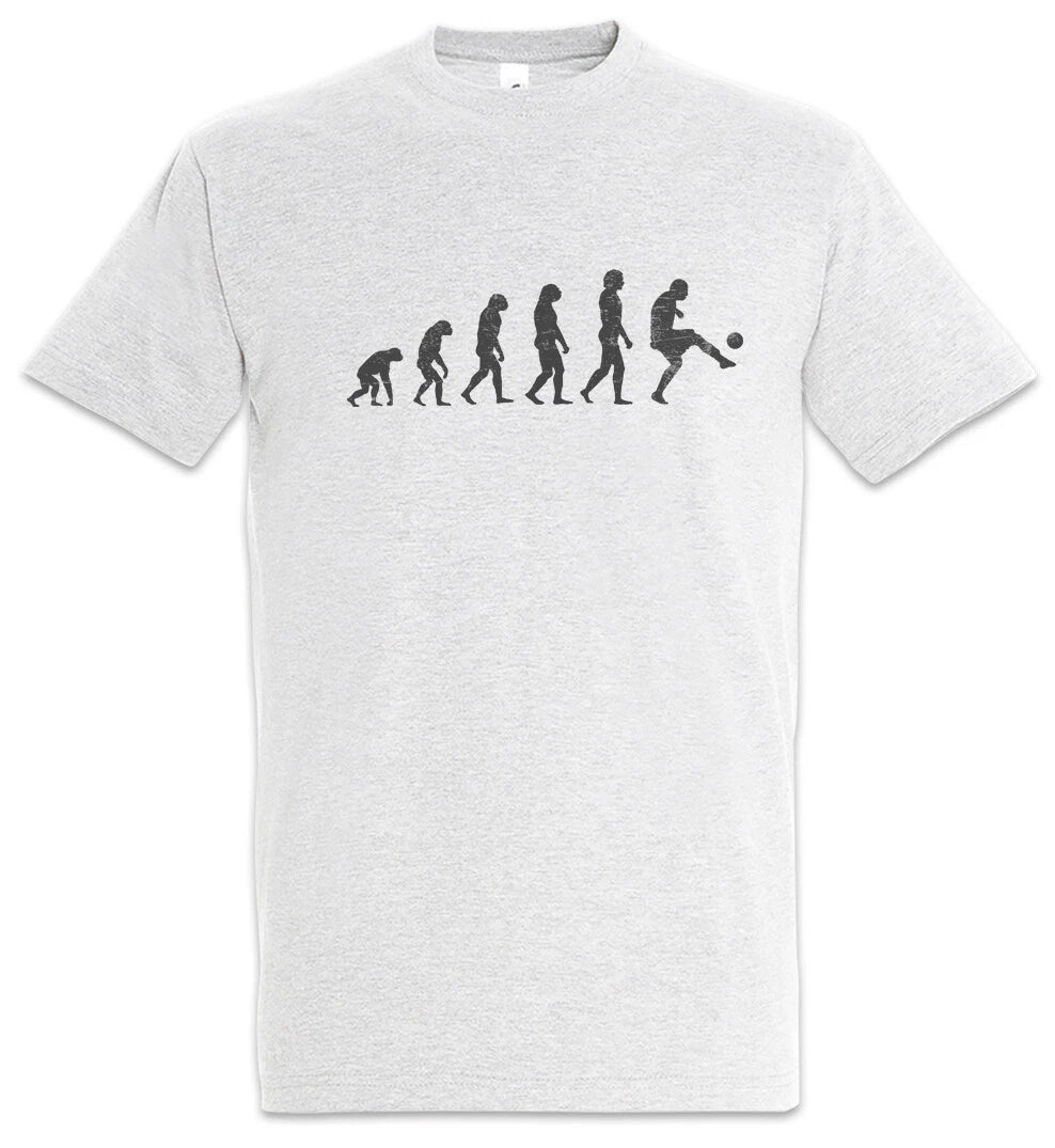 Football Evolution T-Shirt Human Soccer Fun Player Training Sports Coach