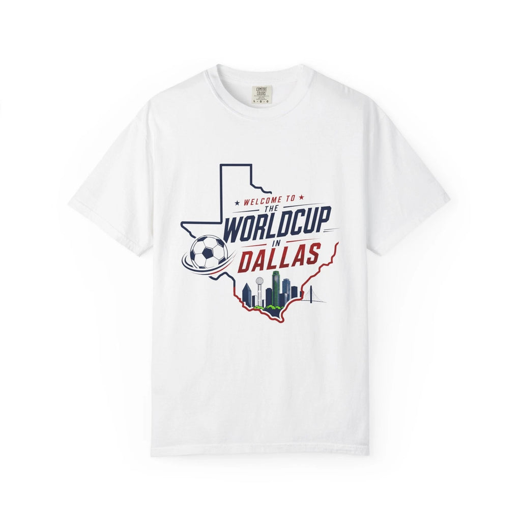 World Cup Dallas Map Soccer T-shirt | Texas Skyline Tee