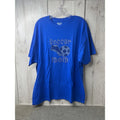 Gildan DryBlend Royal Blue Soccer Mom Rhinestone T-Shirt Mens XL Short Sleeve