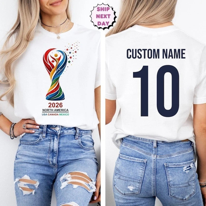 2026 World USA Custom T-Shirt, Soccer Cup Fan Tee, Soccer Fan Shirt