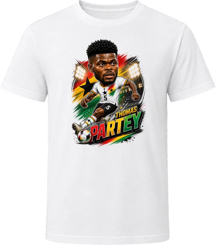 Thomas Partey, Ghana Caricature Soccer 2026 T Shirt