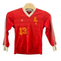 Vintage Adidas 80s Made in USA Soccer Jersey Red Long Sleeve BC 13 Trefoil S