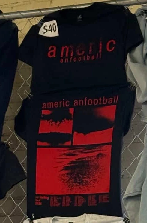 American Football Band 2026 Tour T-Shirt, Dates Back, reprint
