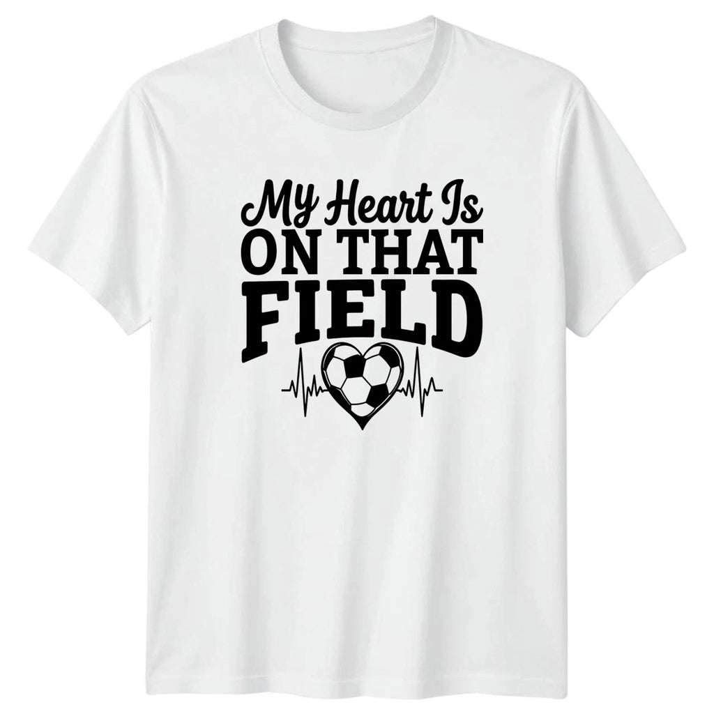 My Heart Is On That Womens T-Shirt Soccer Mom Soccer Gift For Her