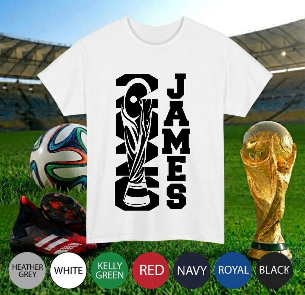 personalized James T-shirt - Football Fan Shirt Gift Soccer Lover Sports Tee Top