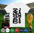 personalized James T-shirt - Football Fan Shirt Gift Soccer Lover Sports Tee Top