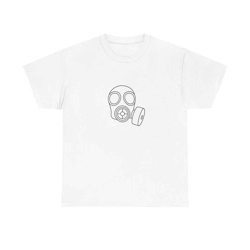 Unisex Adult T Shirt Minimalist Gas Mask Line Art