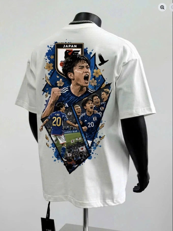 Takefusa Kubo Japan Soccer Graphic T-Shirt Football Fan Unisex Tee