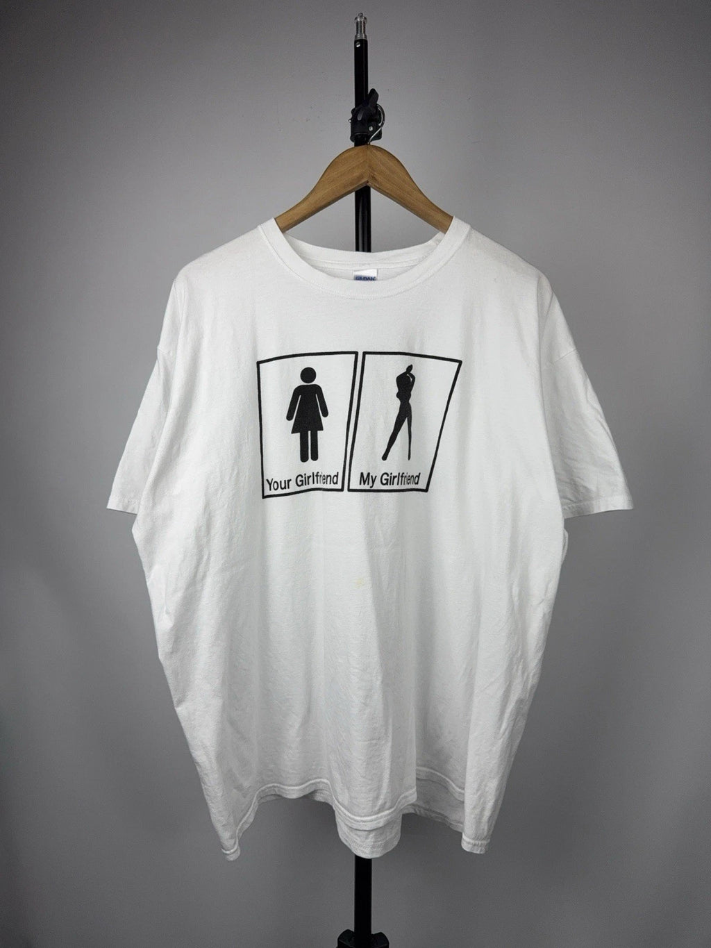 00s Funny Humor Your Girlfriend My Girlfriend Meme Graphic Tee Men’s 2XL Size