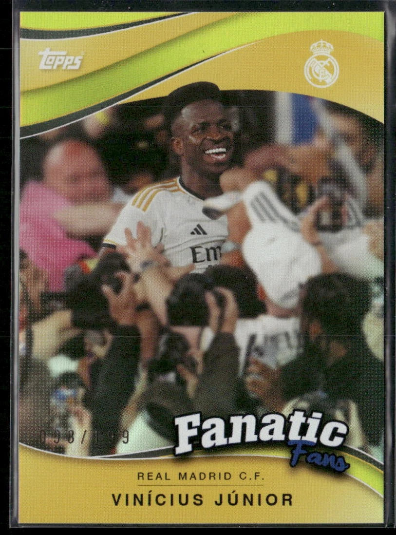 2024-25 Topps Real Madrid #FF-2 Vinícius Júnior Fanatics Fans Yellow #/199