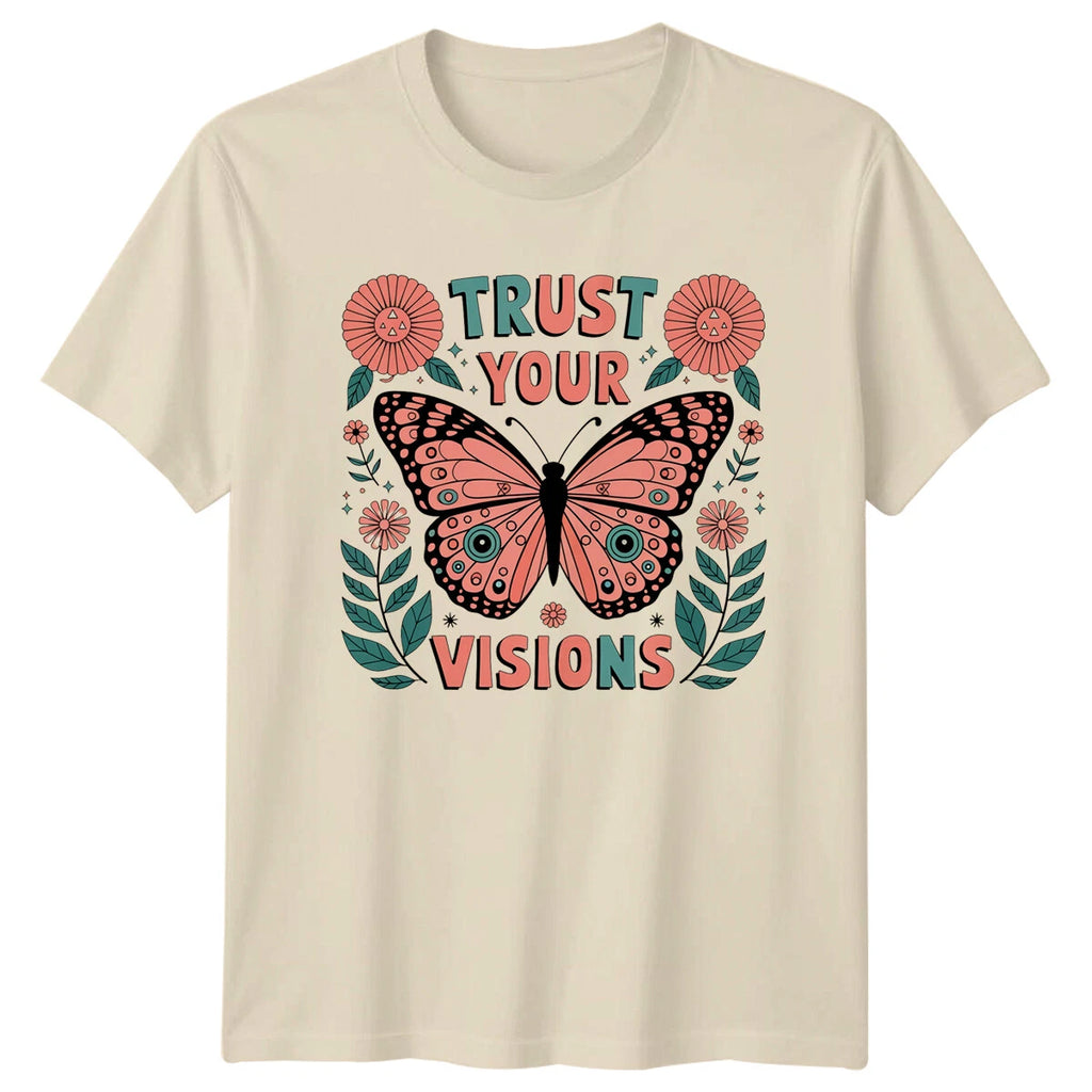 Trust Your Visions Butterfly Retro Boho Graphic T-Shirt