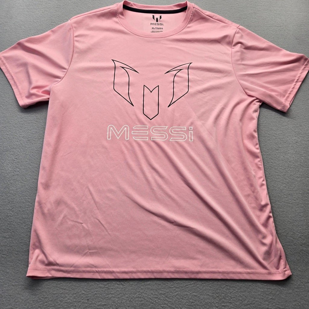 Messi Official Graphic T-Shirt Mens XL Pink Inter Miami Soccer Athletic Tee