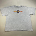 Vintage Adidas Soccer T-Shirt Mens XL Gray Three Stripes Athletic Training y2k