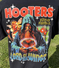 Hooters Fantasy Football Shirt Mens Large Black Lord Of The Wings Graphic Tee
