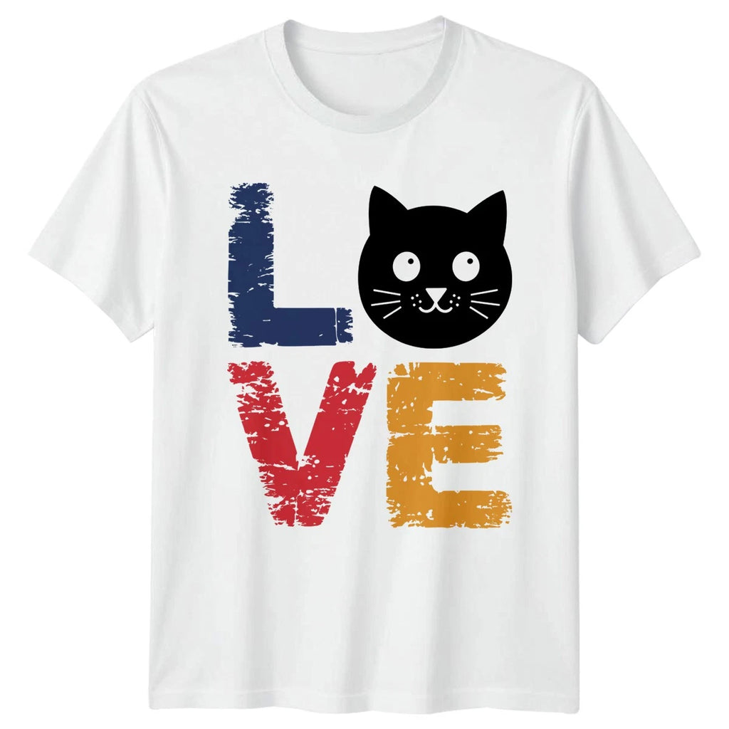 Love Cat T-Shirt Animal Kitty Gift For Him And Her