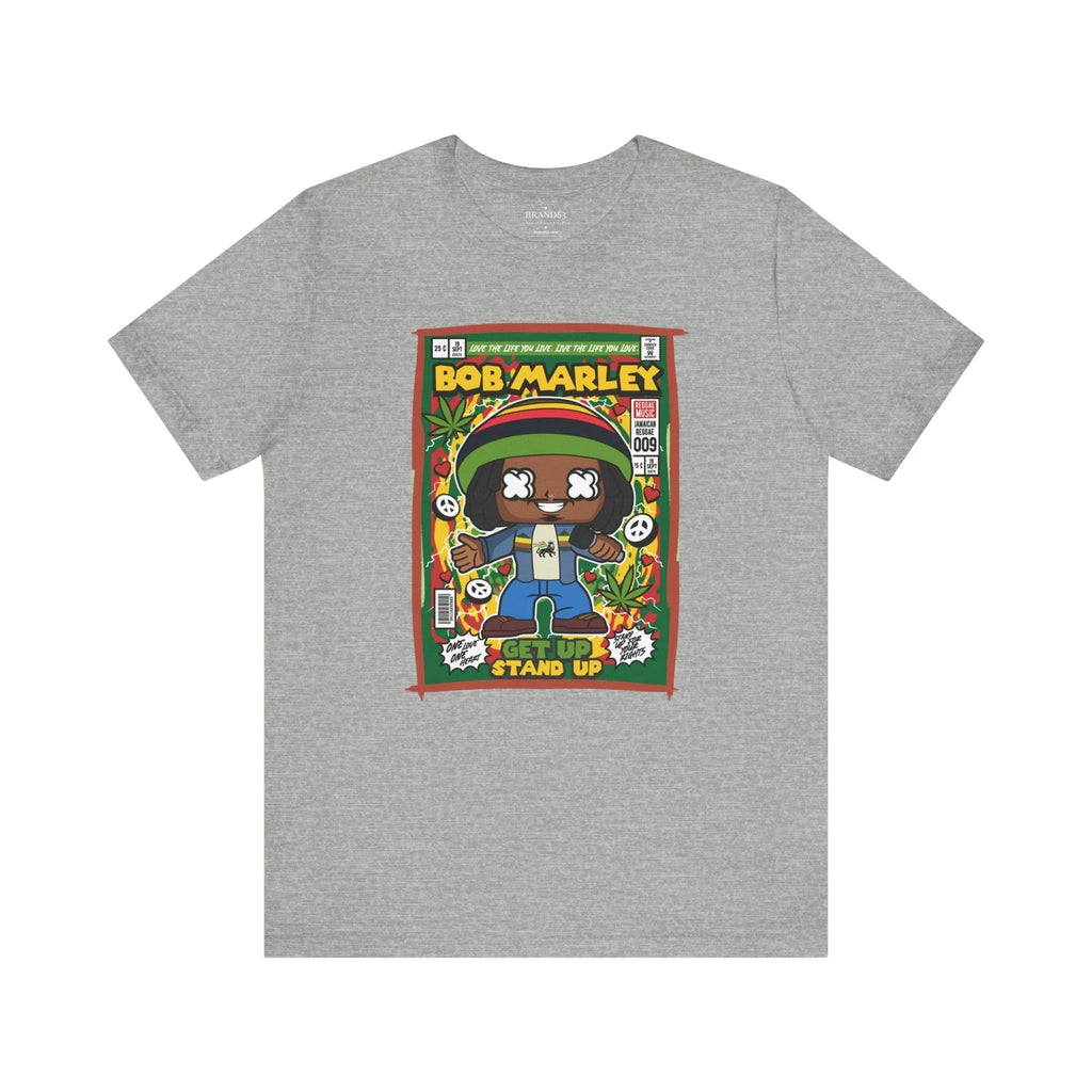 Bob Marley Retro Comic Book-Pop Art Graphic T-shirt