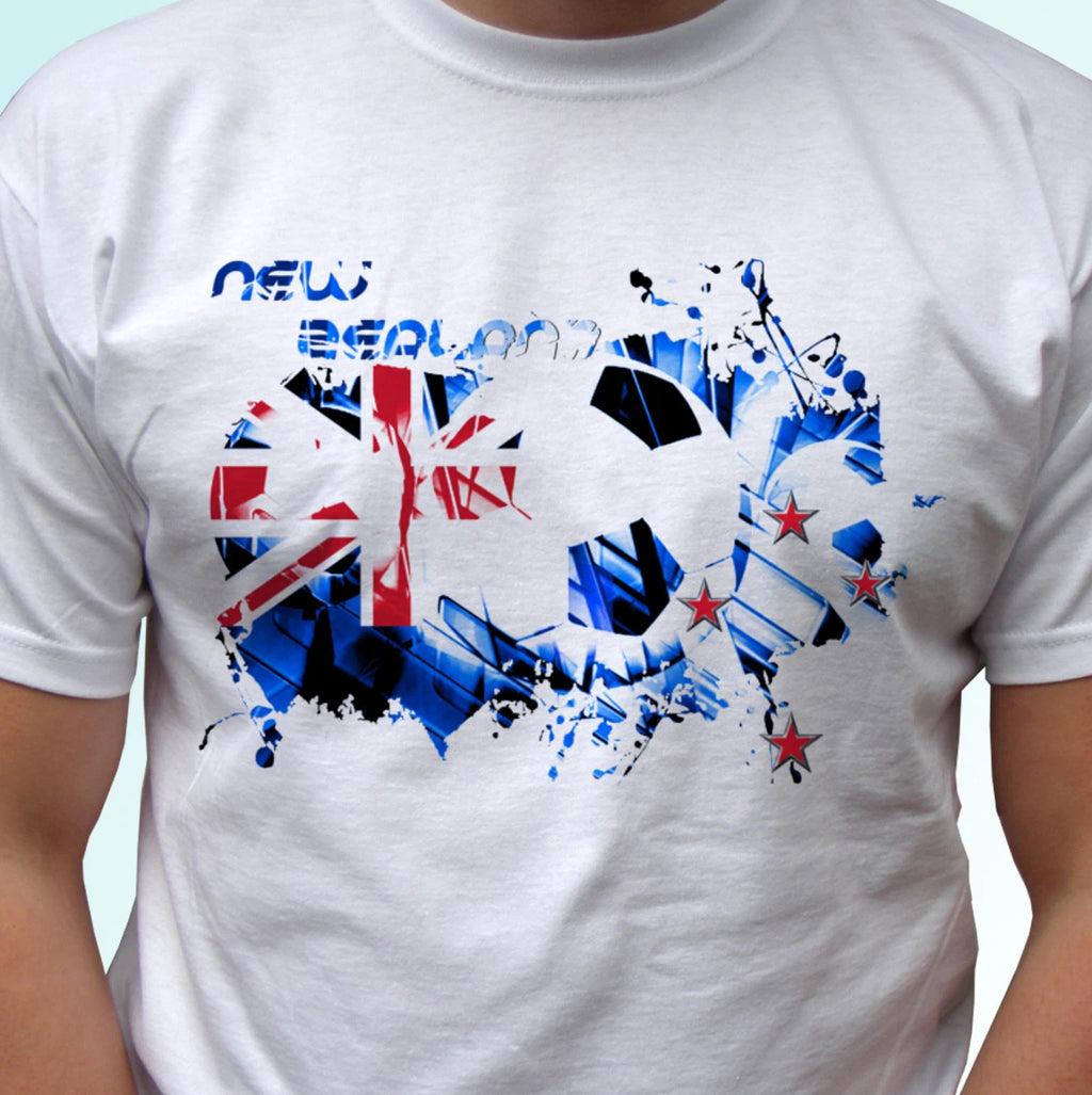New Zealand football flag white t shirt soccer design mens womens kids baby