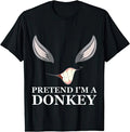 Pretend Im A Donkey Funny Halloween Cool Lazy Men Women Graphic T Shirt