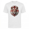 England St George Flag Lion Face T Shirt White England Football Fan Supporter