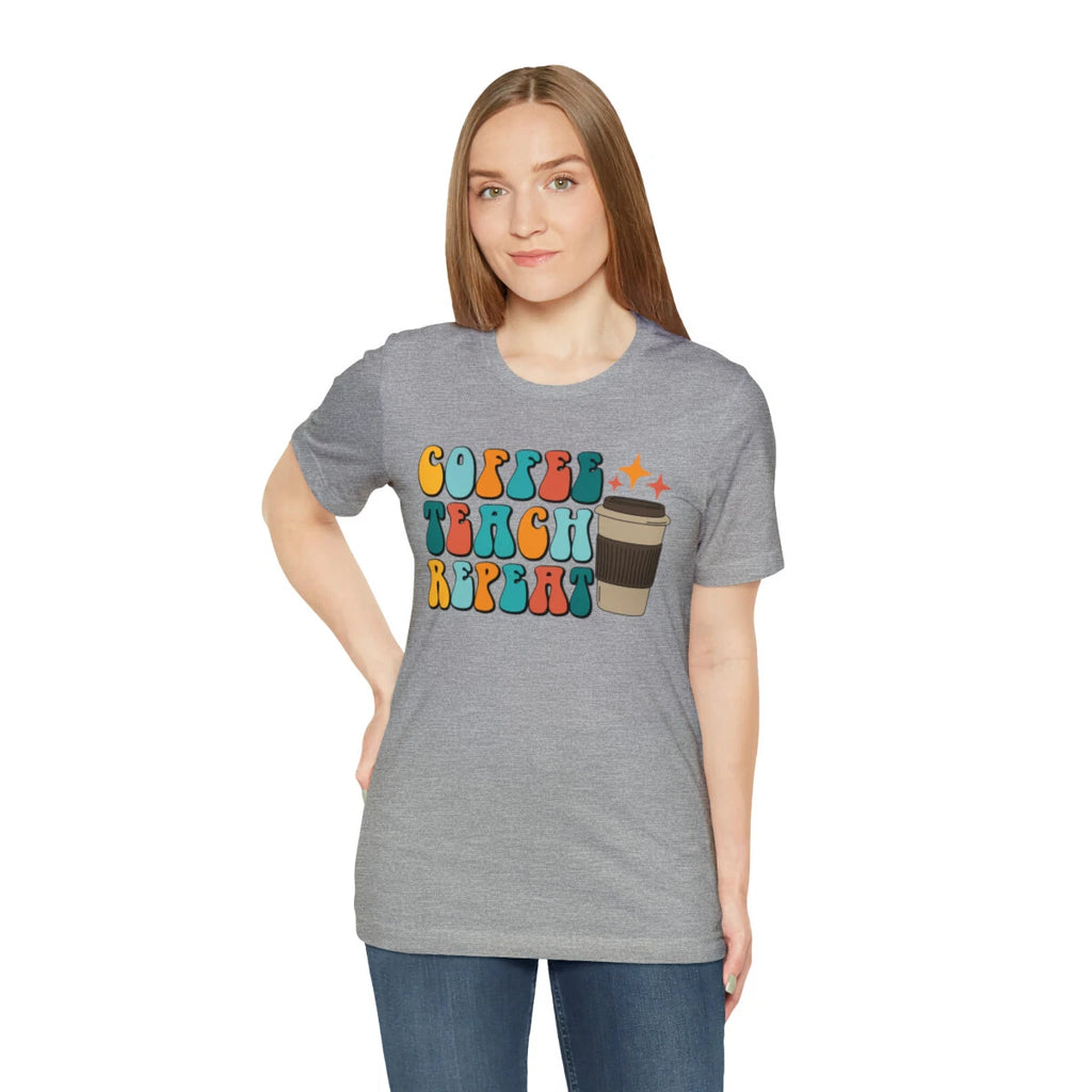 Coffee Teach Repeat shirt, Teacher Shirts, Funny Teacher Shirt, Cute shirt