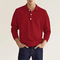 Hot Long Sleeve Jacket V-neck Buttons Men's Casual Popular Autumn Shirt