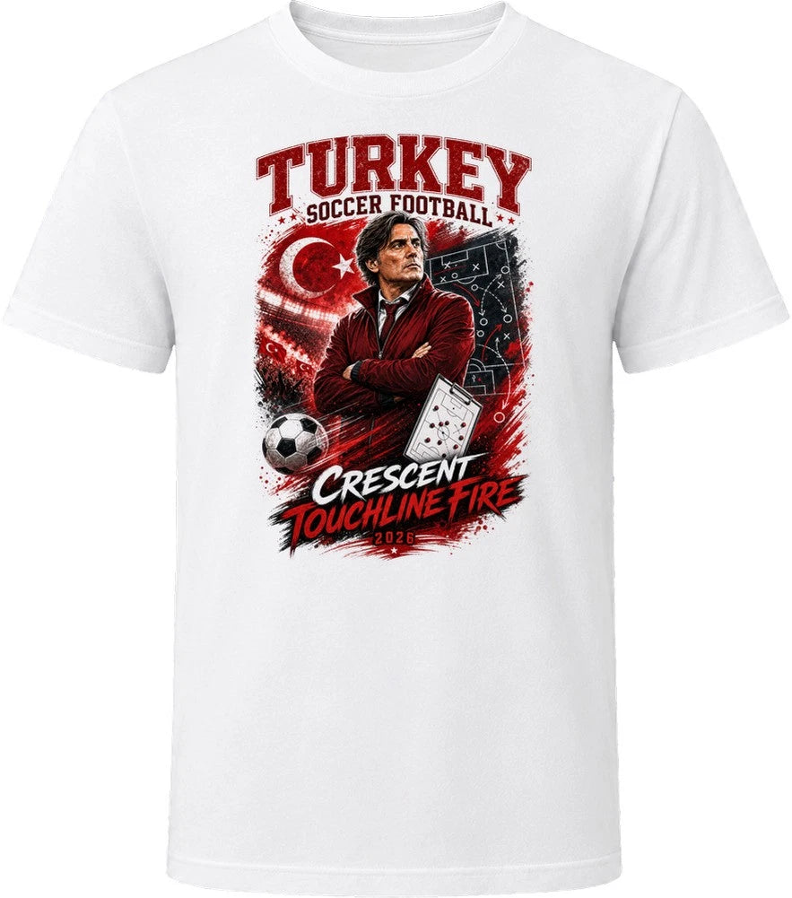 Turkey Soccer Football Coach Crescent Touchline Fire T Shirt