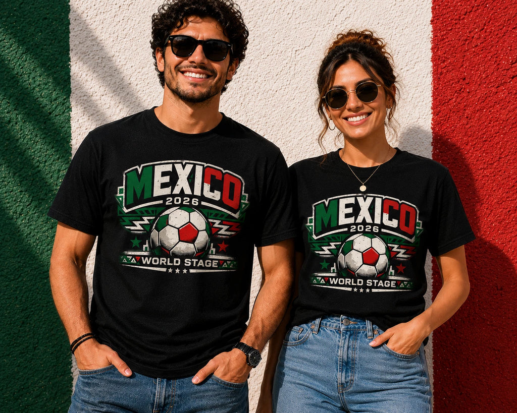 Mexico 2026 World Stage Soccer Shirt Retro Futbol Tee Mexican Football Fan Gift