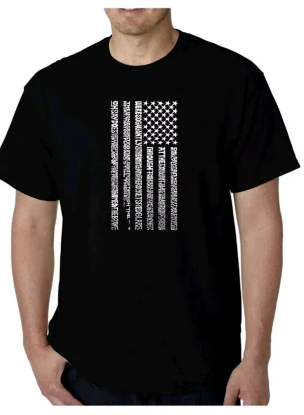 LA Pop Art Men's Word Art T-Shirt-Anthem Size Medium NWOT