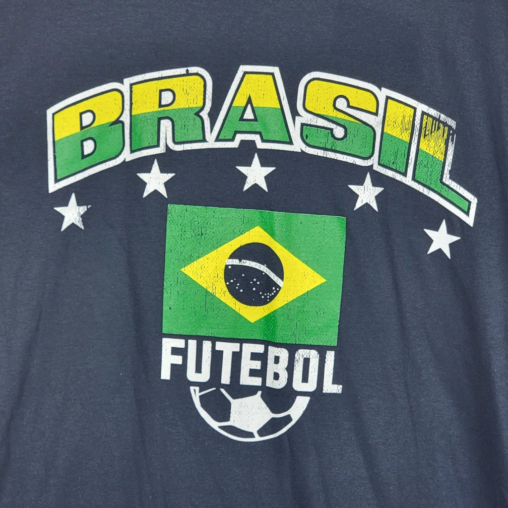 BRASIL FUTEBOL T-Shirt Size Large(42/44) Flag Logo Soccer League World Cup Gift