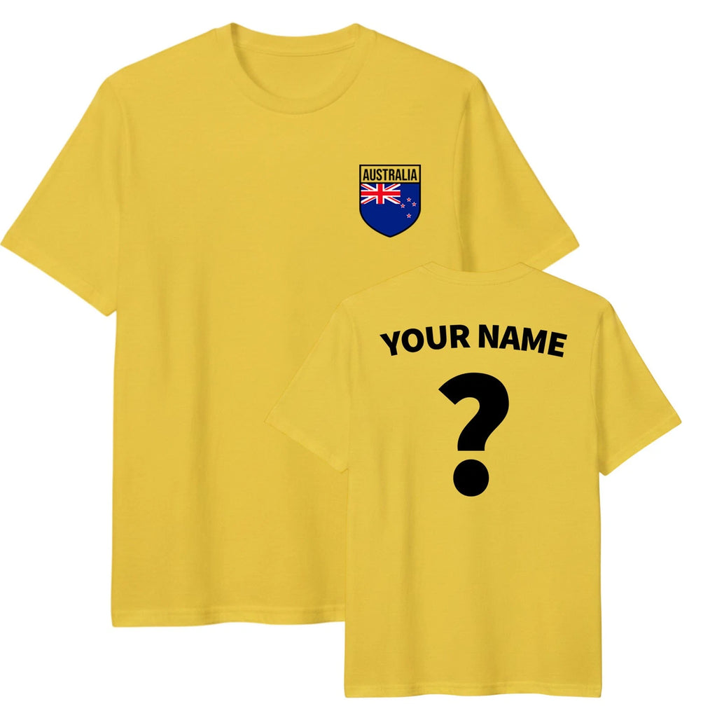 Australia Badge football T Shirt,Personalised football Custom Name & Number Tee