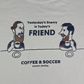 Claudio Pandiani Coffee & Soccer T-Shirt Men's Medium White Soccer Junky Messi