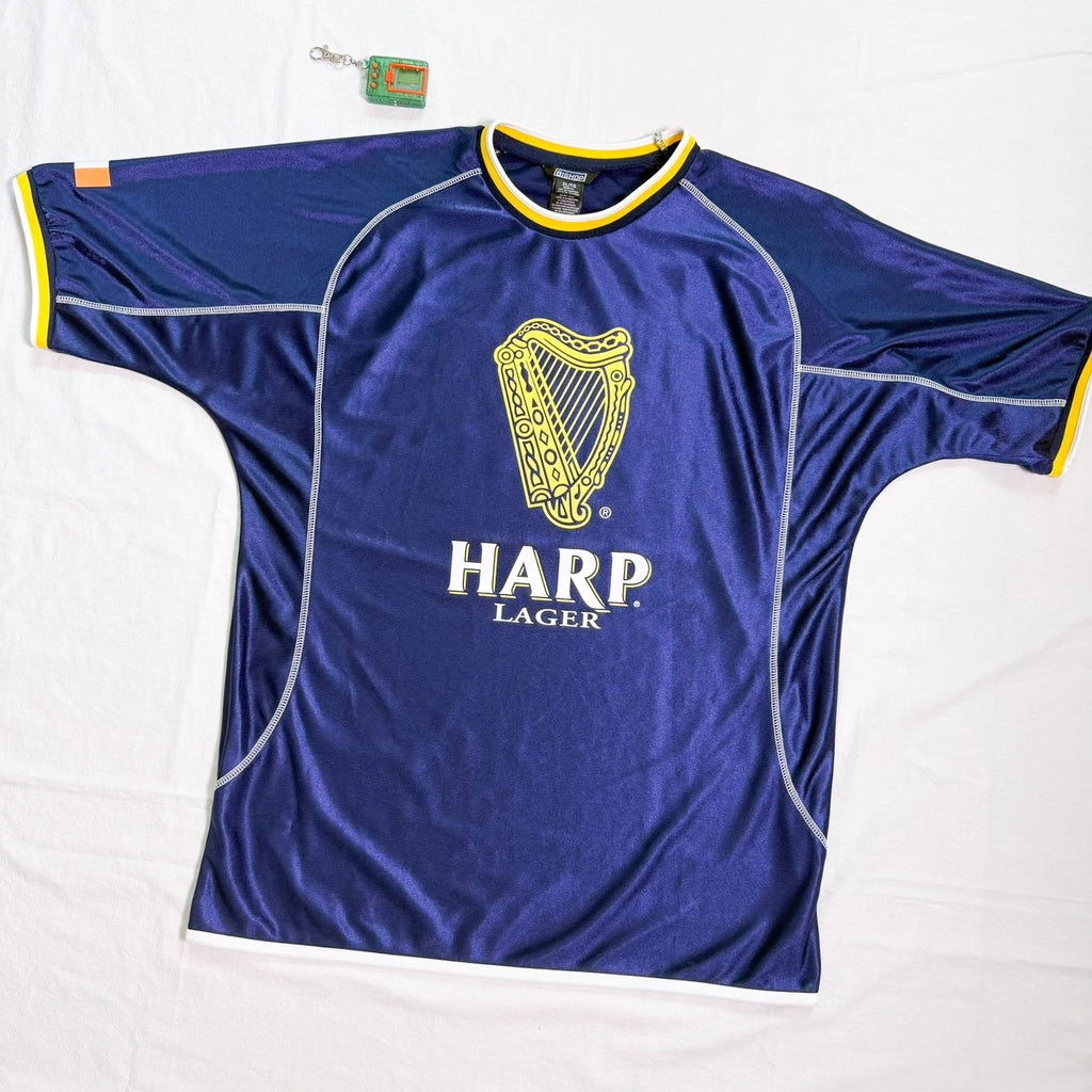 Vtg Y2K Harp Lager Beer Soccer Jersey Guinness - XL