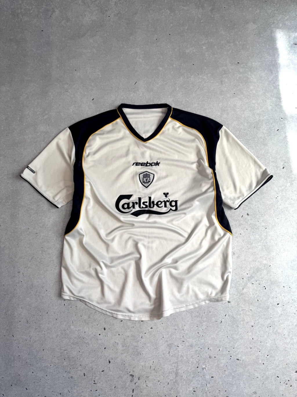 Vintage Reebok Liverpool FC Soccer Jersey T Shirt Carlsberg