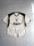 Vintage Reebok Liverpool FC Soccer Jersey T Shirt Carlsberg
