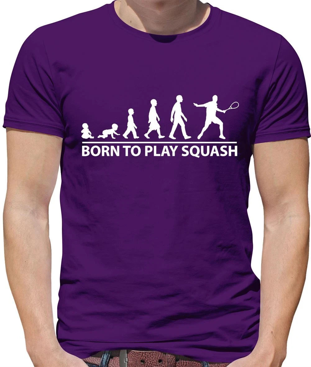 Born to Play Squash - Mens T-Shirt - Player Team Sport Sports Hobby Ball