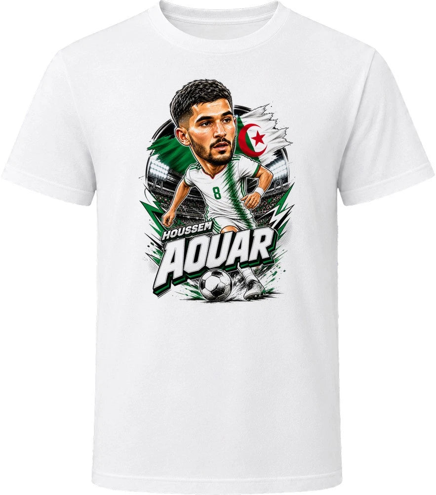 Houssem Aouar, Algeria Caricature Soccer 2026 T Shirt
