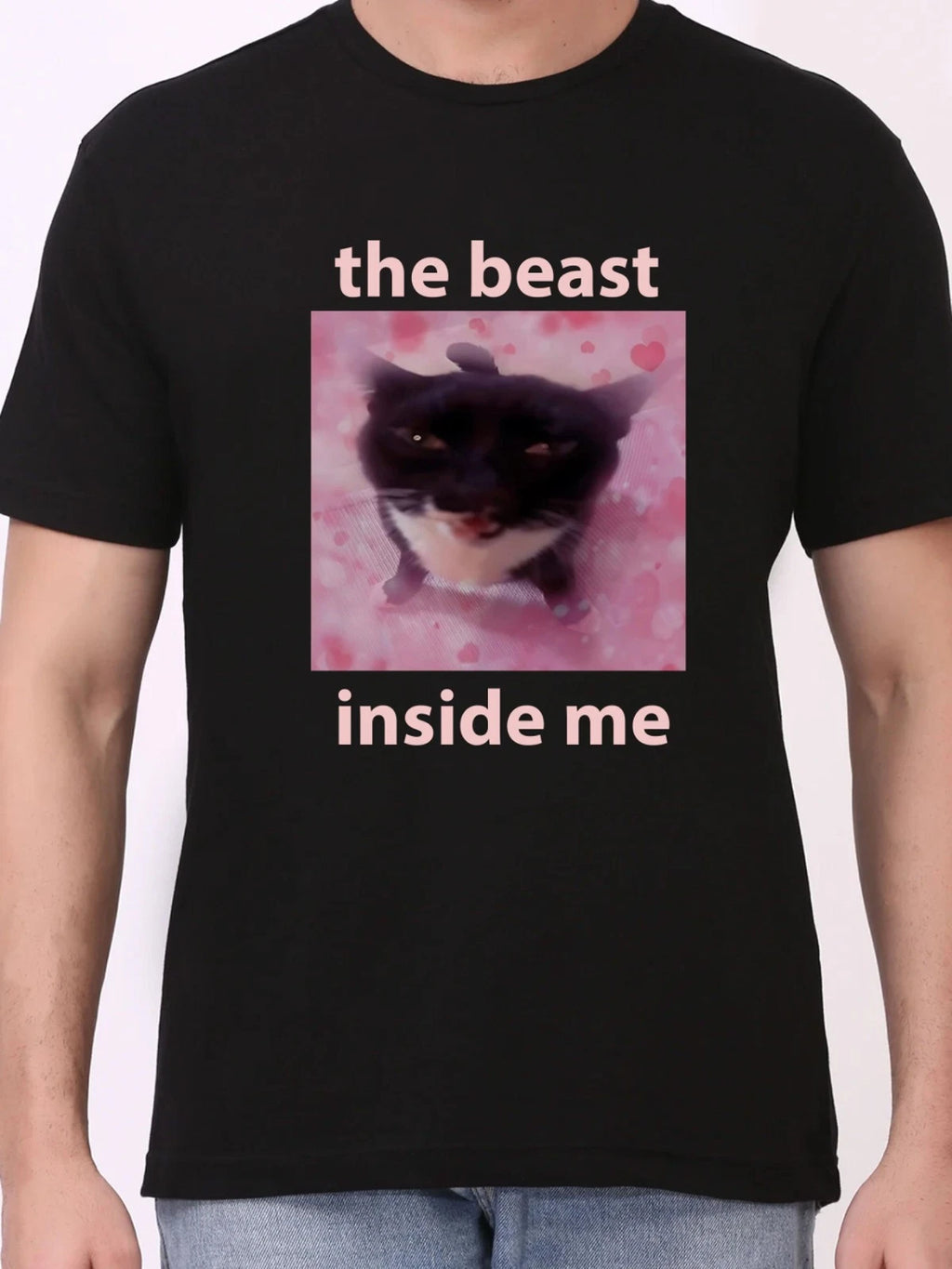 Funny Cat Meme T-Shirt "the beast inside me" Unisex