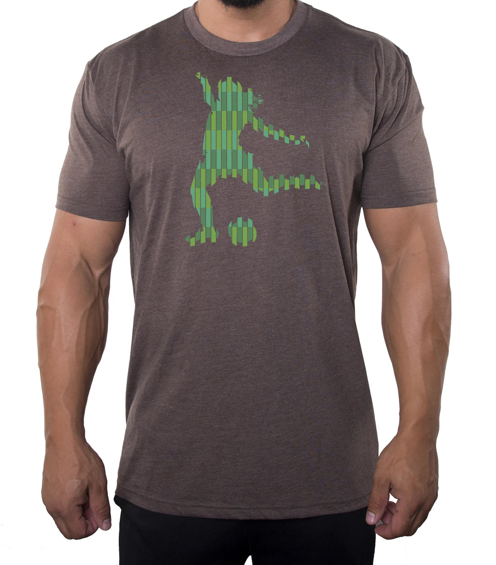 Glitched Girl Soccer Player, Men’s Soccer shirts, Athletic T-shirts