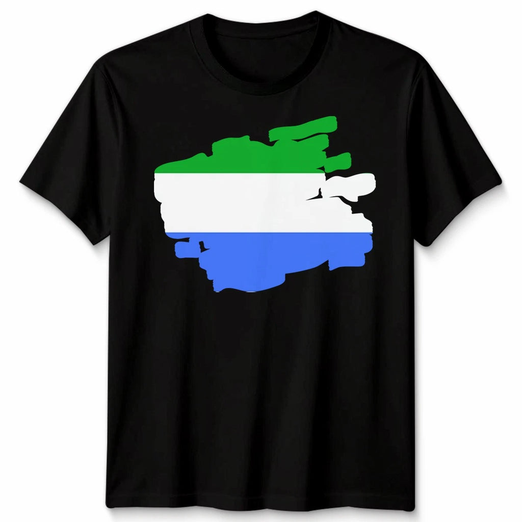 Torn Sierra Leone Flag Football Unisex Tshirt Leonian Day Pride Tee Top Gift