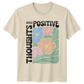 Grow Positive Thoughts Floral Nature T-Shirt Aesthetic Graphic