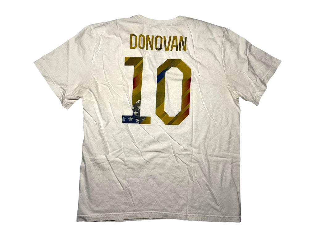 #10 LANDON DONOVON World Cup USMNT US SOCCER T-SHIRT American Flag fan Men's XL