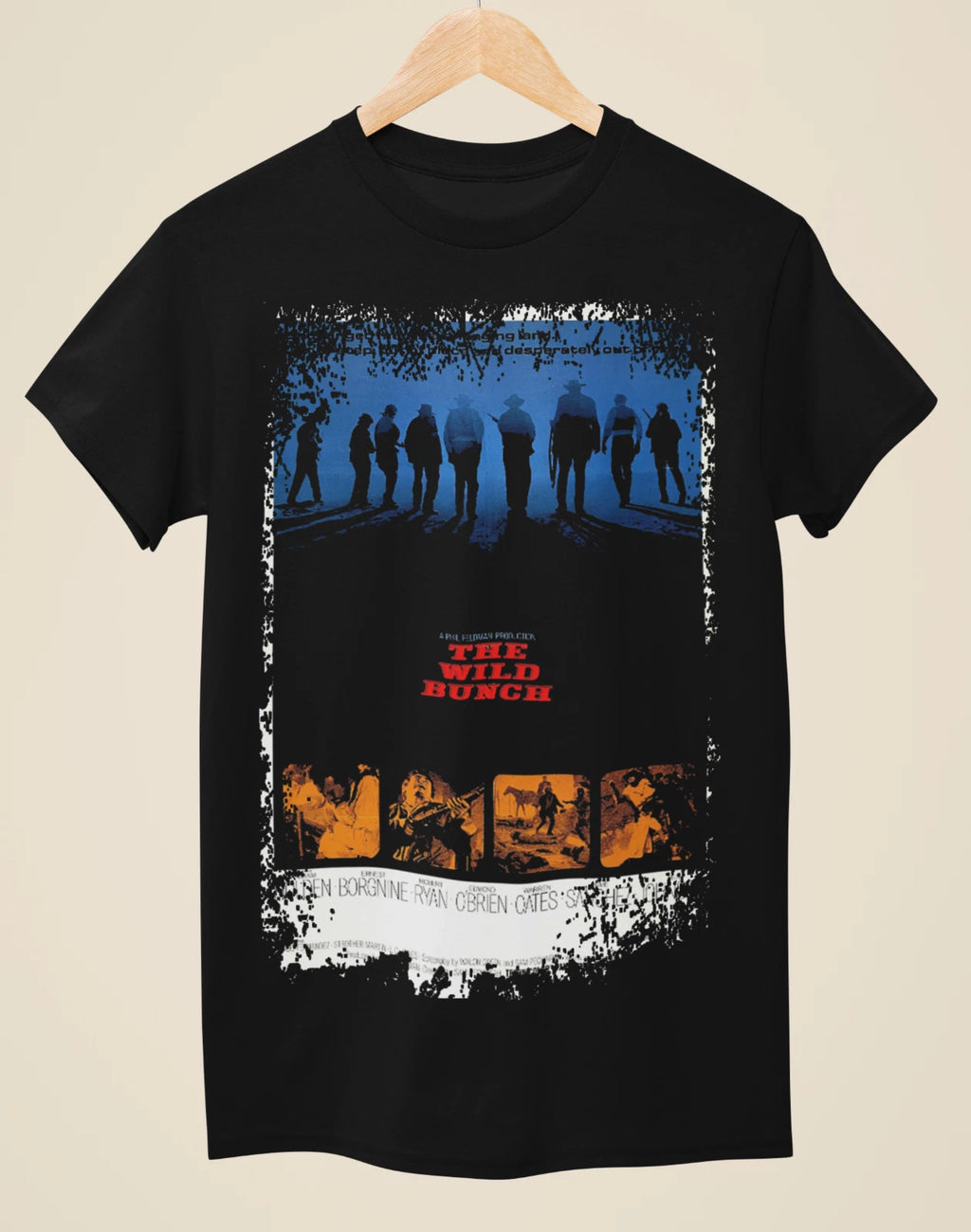 The Wild Bunch - Western Movie Poster inspired Unisex Black T-Shirt