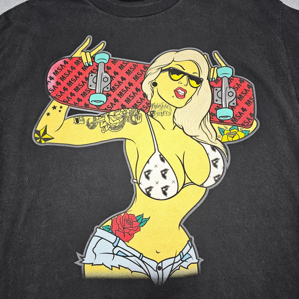 Famous Stars & Straps MANNY SANTIAGO Mens Skateboard T-Shirt Size XL MSA Skate