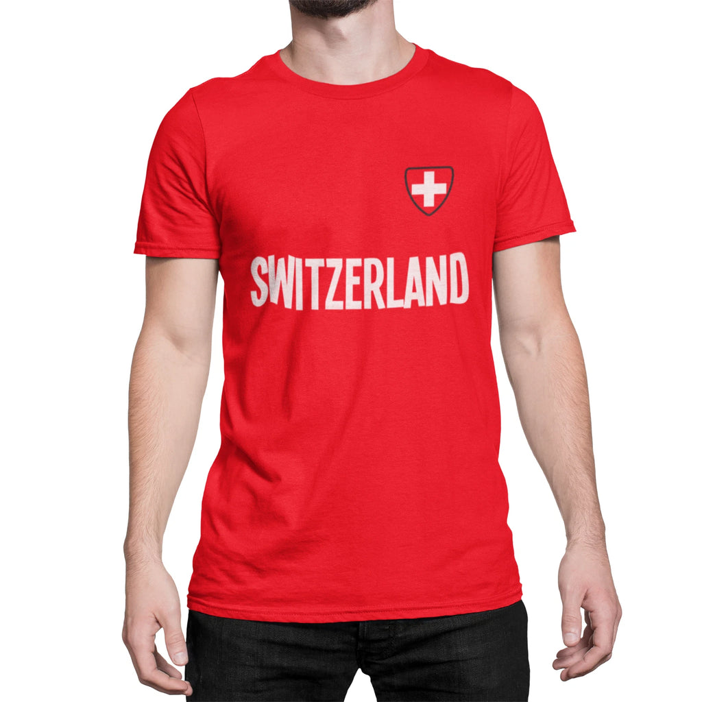 SWITZERLAND World Cup 2026 Design T-Shirt Football  Country name World Shipping