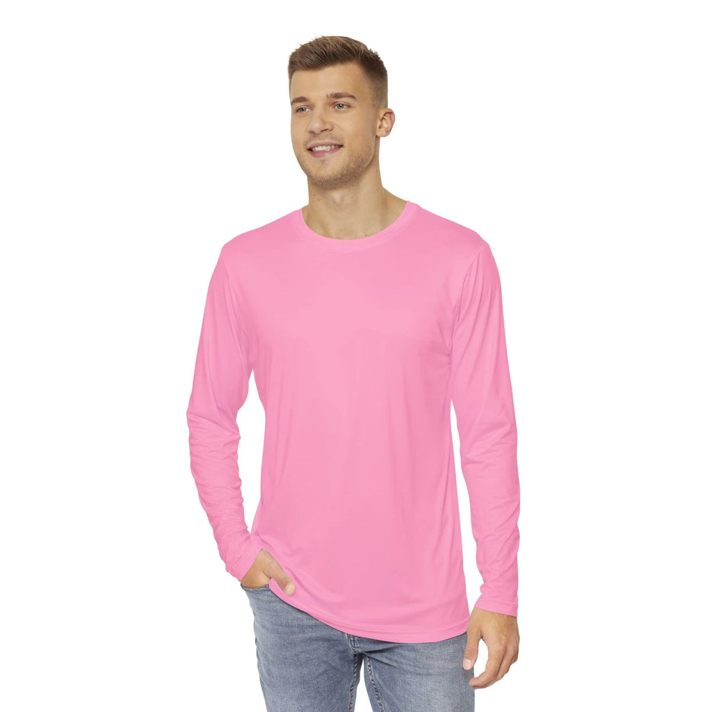 Pink Men’s Long Sleeve T-Shirt | Casual Wear, Gift for Him, Trendy Apparel