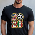 World Cup 2026 T Shirt USA Canada Mexico Soccer Graphic Tee
